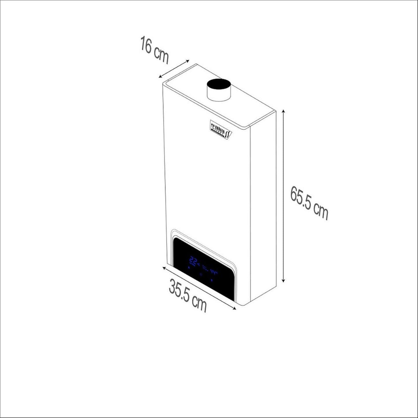Calentador Boiler Instantáneo Modulante 16 Lts Gas Natural Serie 35