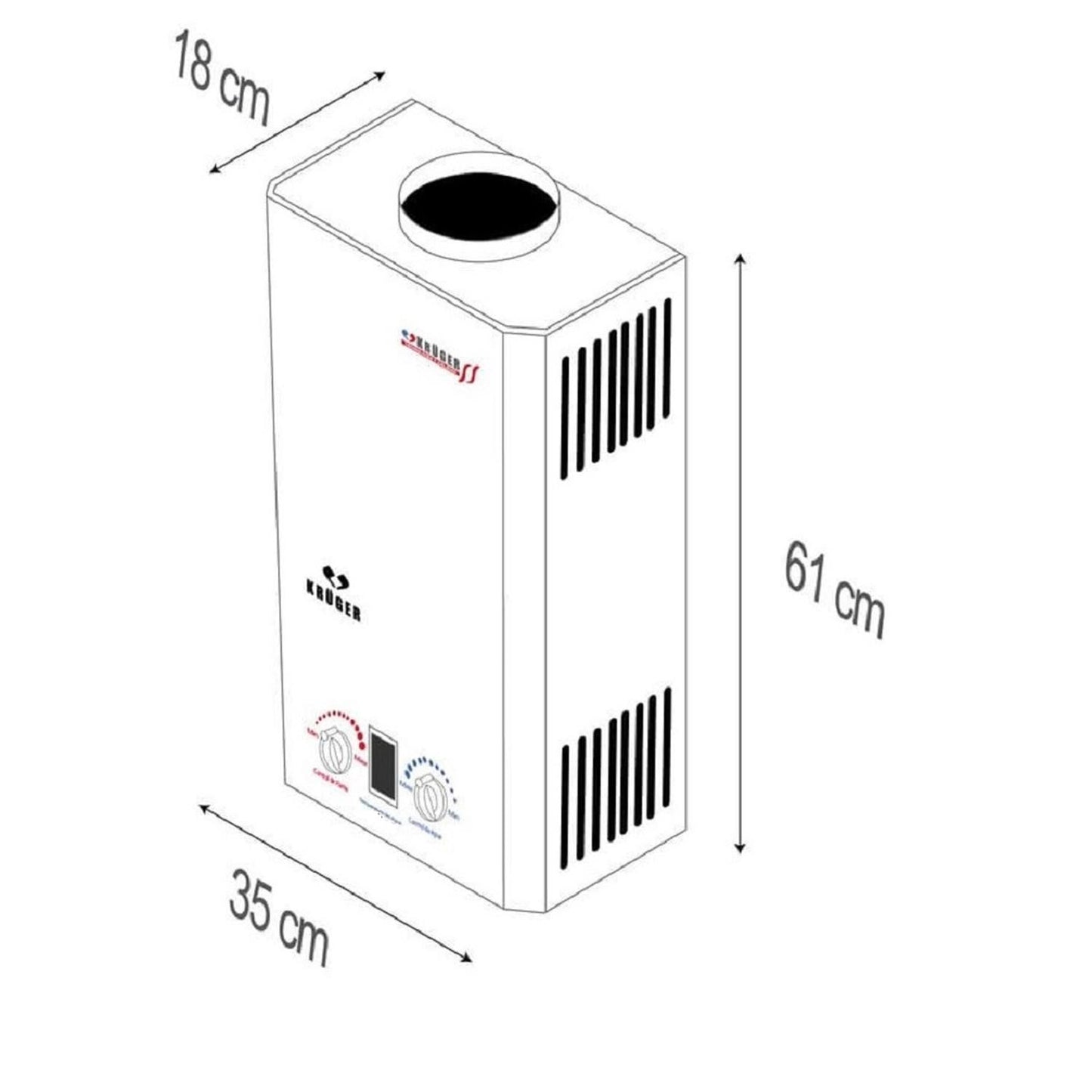 Calentador Boiler Instantáneo 10 Lts Gas Natural Krüger