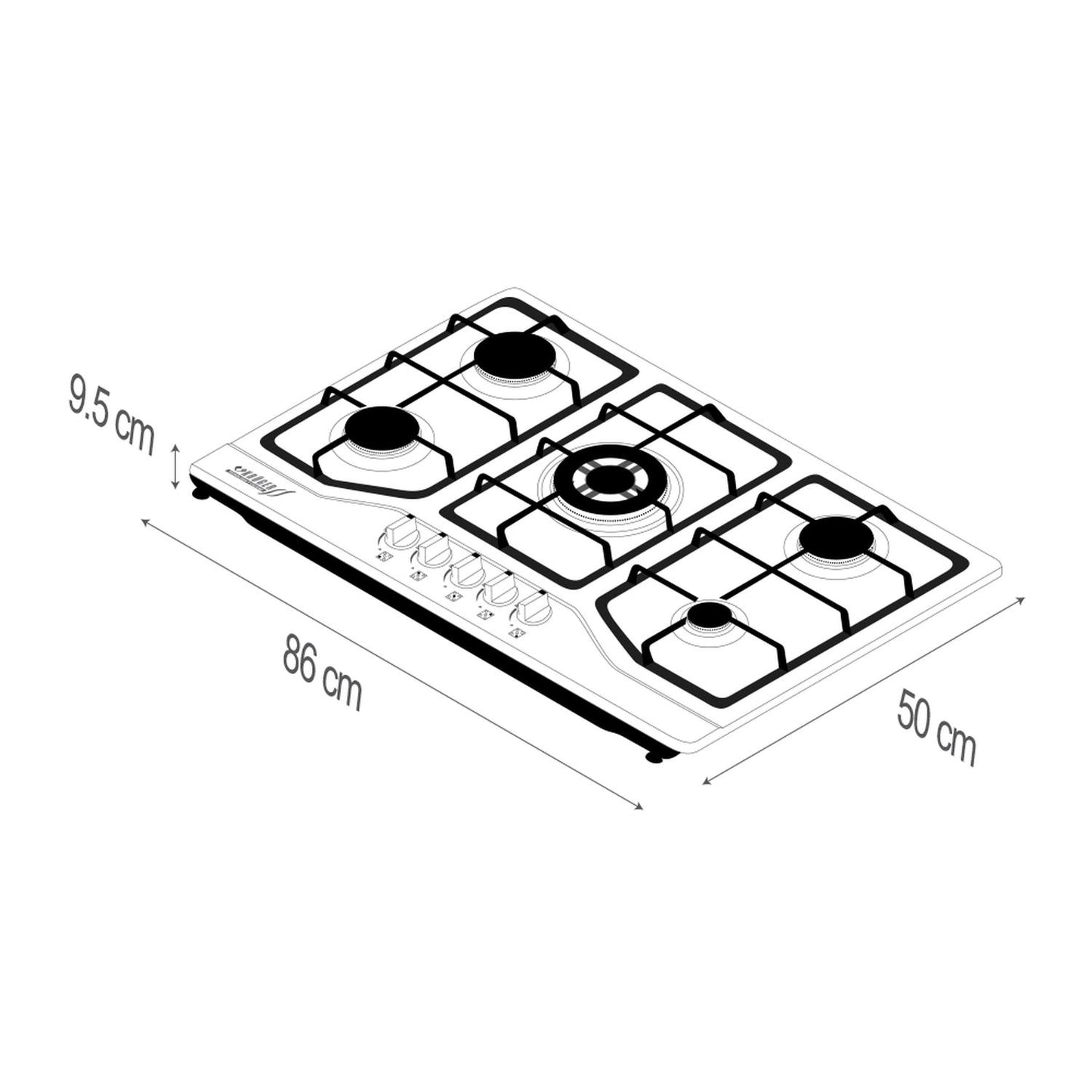 Parrilla Empotrable con 5 Quemadores Gas LP Krüger